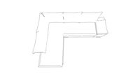 Canapé d'angle droit convertible TATOO coloris gris