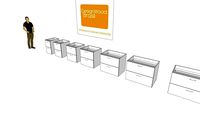Cozinha Modulada Inferior Gaveta e Porta Basculante de 40 cm até 100 cm