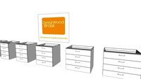 Conjunto Gaveteiros 100% MDF 40 cm até 100 cm