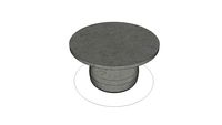Tambor Concrete Outdoor Drum Coffee Table