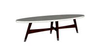 Reeve Mid-Century Oval Coffee Table - Marble Top