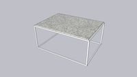 Framed L_Coffee table_Silver White