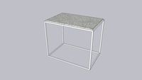 Framed M_Coffee table_Silver White