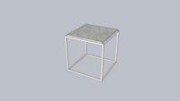 Framed S_Coffee table_Silver White