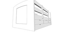 trundle bed with three drawers