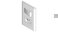 Placa com suporte 4x2 - 1 Interruptor e 1 tomada - horizontal