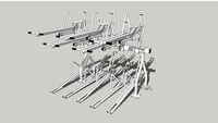 Two Tier Bike Rack: The Timberline Single Sided 10