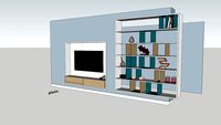 tv and book furniture - mueble tv y librería