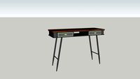 Console made of wood and metal