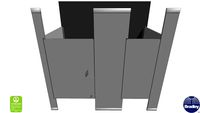 ADA 2-Stall Toilet Partition Floor-To-Ceiling-Bradmar