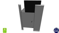 ADA Single Stall Toilet Partition Partition Floor-To-Ceiling-Bradmar
