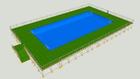 Temporary swimming pool 25x12.5m