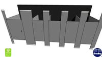ADA 5-Stall Toilet Partition Floor-To-Ceiling-Bradmar