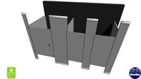 ADA 3-Stall Toilet Partition Floor-To-Ceiling - Bradmar