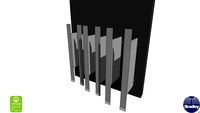 ADA Urinal Screen Floor-Braced -Bradmar