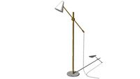Kurt Lampadaire orientable en marbre blanc et métal H170 REF 177272 PRIX 199.00