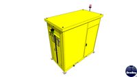 Outdoor Enclosed Safety Shower with Hot Water Tank