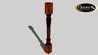 Islander with Acanthus Leaves Island Post (34-1/2' x 3-1/2')