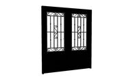 Puerta de seguridad con reja modelo 03