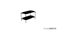 MESA LATERAL VIGOTA RETANGULAR - L80 x P40 x A50cm - Felipe Zorzeto Design