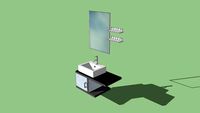 MUEBLE, LAVATORIO & ESPEJO SS6011 SUNRISE ACERO INOX (60X45X88)