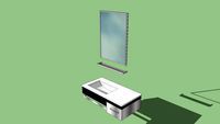 MUEBLE, LAVATORIO & ESPEJO SS6019 SUNRISE ACERO INOX (90X46X32) UND