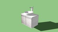 MUEBLE & LAVATORIO ML-1016 HOVE BLANCO (54X54) UND HGR CON MESON