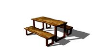 JUEGO DE COMEDOR PARA 10 PERSONAS HOME HR SAMAN MADERA (204X90)
