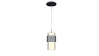 dweLED Banded 5'W Brushed Nickel and White LED Mini Pendant