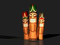 USA Hawaii Tiki Totem 3D Model