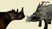 styracosaurus vs rhinoceros