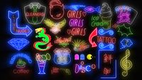 Neon sign collection 2 3D Model