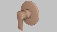 DOCOL - Acabamento monocomando para chuveiro e ducha higiênica 1/2' Argon cobre escovado 848369