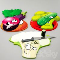 crazy vegetables food cutting board