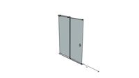 CORTINA MAMPARA CRISTAL TAIHE MY-4903 PUERTAS RECTO 140X200