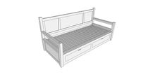 daybed with trundle and drawers w2020 d880 h920