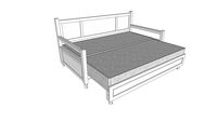daybed with trundle w2040 d1080 h1020
