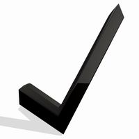 Black Check 3d Icon 3D Model