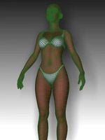 Bikini woman on beach 3D Model