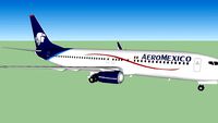 Boeing B737 Aeroméxico Blanco (Aeroméxico Turbina)