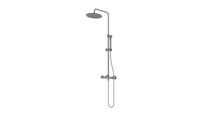 JEE-O slimline shower set - brushed stainless steel