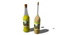 Limoncello and limoncello cream bottles