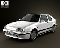 Renault 19 3door hatchback 1988 3D Model