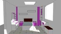 DORMITORIO CAMA TOCADOR VELADORES ESCRITORIO LIBRERO