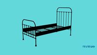 CAMA DE FERRO SOLTEIRO ESTILO BARONESA PRETA - MIMOO TOYS