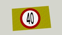 Road Marking - 40mph/kmph Speed Limit - Boxed
