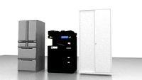 Refrigerator + COPIER + CABINET