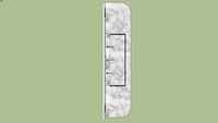 Lavabo bianco con specchio a cornice bianca