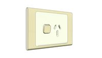 S3015C-CE, Clipsal Iconic Styl - Skin Socket Switch Horizontal Single, Crowne