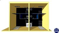 ADA Accessible Restroom 2 Stall-Omnideck with WashBar